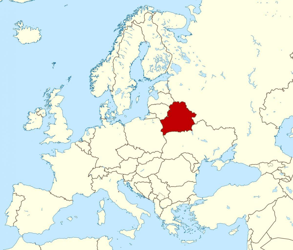 Местоположение на Беларус върху картата на света