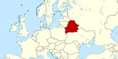 Местоположение на Беларус върху картата на света
